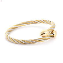 Brazalete astrológico de la pulsera ajustable del cable del pun ¢ o del color plata de oro al por mayor